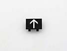 INSERT - DOUBLE, FOR PUSH BUTTON TYPE 7069, WHITE CHARACTER (UP ARROW)