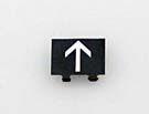INSERT - DOUBLE, FOR PUSH BUTTON TYPE 7069, WHITE CHARACTER (DOWN ARROW)