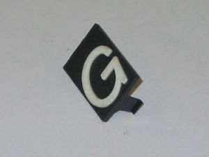 INSERT - SINGLE, FOR PUSH BUTTON TYPE 7069, WHITE CHARACTER (G)