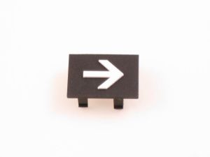 INSERT - DOUBLE, FOR PUSH BUTTON TYPE 7069, WHITE CHARACTER (ARROW)
