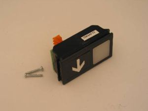 MODULE PUSH - TYPE ELEVONIC 401, WHITE ILLUM. (WHOLE DOWN ARROW)