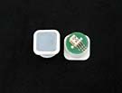 PUSH BUTTON - SUBS MODEL, CHROME, PLASTIC, SQUARE, WHITE NON-ILLUM.