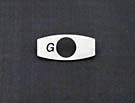 CHICKLET - VR TYPE, FOR OTIS2000 & GEN2, BLACK LEGEND, W/O BACK LIGHTING (MRK G ON L/H)