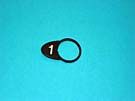 CHICKLET - BLUE WITH WHITE LEGEND (MRK 1 ON L/H), FOR CRESCENDO /MEZZO/ALTO BUTTONS