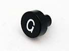 PUSH BUTTON - OLD TYPE, ROUND, BLACK, WHITE LEGEND (G)