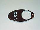 CHICKLET - FOR GEN 2, OVAL, CHROME MIRROR, W/BRAILLE (MRK 0 ON L/H)