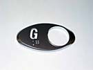 CHICKLET - FOR GEN 2, OVAL, CHROME SATIN, W/BRAILLE (MRK G ON L/H)