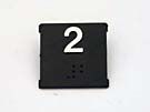 CHICKLET - FOR SUBS MODEL PUSH BUTTON, BLACK, SQUARE, W/BRAILLE (WHITE MRK 2) FITS INTO MAA471AM1