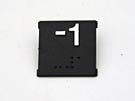 CHICKLET - FOR SUBS MODEL PUSH BUTTON, BLACK, SQUARE, W/BRAILLE (WHITE MRK -1) FITS INTO MAA471AM1