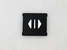 CHICKLET - FOR SUBS MODEL PUSH BUTTON, BLACK, SQUARE, W/O BRAILLE (WHITE MRK DO) FITS INTO MAA471AM1