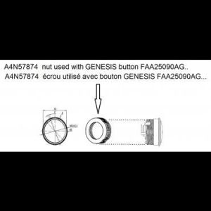 LOCKING NUT FOR FAA25090AG GENESIS BUTTONS