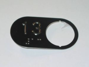 CHICKLET - FOR GEN 2 PREMIER, S/S BLACK BACKROUND W/BRAILLE (MRK 13 ON L/H)