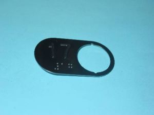 CHICKLET - FOR GEN 2 PREMIER, S/S BLACK BACKROUND W/BRAILLE (MRK 17 ON L/H)
