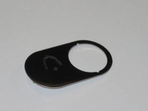 CHICKLET - FOR GEN 2 PREMIER, S/S BLACK BACKROUND W/O BRAILLE   (MRK ALARM ON L/H)