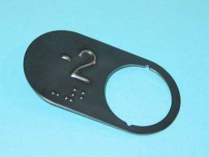 CHICKLET - FOR GEN 2 PREMIER, S/S BLACK BACKROUND W/BRAILLE (MRK -2 ON L/H)