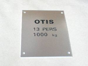LOAD PLATE - S/S, 1000KG, FOR 13 PERSONS, 150MM HIGH, 110MM WIDE, FOR FRENCH MODULS