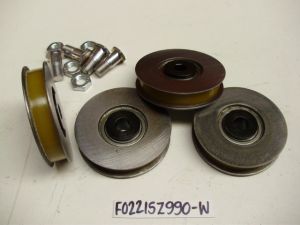 ROLLER (SET OF 4) - HANGER, POLYURETHANE, 83MM DIA, 18MM WIDE, FOR NEW YORK TYPE DOOR