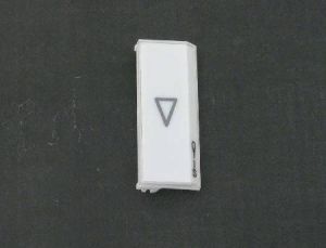 PRESSEL - FOR LM PUSH BUTTON, DOUBLE, PLASTIC, WHITE, VERTICAL L/H (MRK DOWN ARROW + OTIS LOGO)