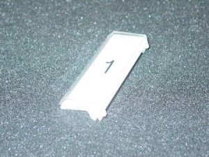 PRESSEL - FOR LM PUSH BUTTON, DOUBLE, PLASTIC, WHITE, VERTICAL, R/H (MRK 1 W/O OTIS LOGO)
