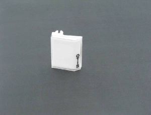 PRESSEL - FOR LM PUSH BUTTON, SINGLE, PLASTIC, WHITE, HORIZONTAL, R/H (BLANK + OTIS LOGO)