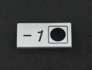 HOUSING - SQUARE, BLACK ON SILVER, MRK -1