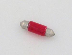 LAMP - TORPEDO TYPE, RED, 24V, 5W, 39MM LONG, 11MM DIA