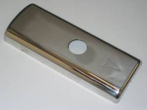 FACE PLATE FOR SINGLE HALL BUTTON - POLISHED S/S, W/O OTIS LOGO WITH DOWN ARROW