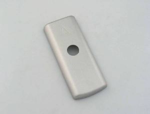 FACE PLATE FOR SINGLE HALL BUTTON - BRUSHED S/S, W/O OTIS LOGO WITH DOWN ARROW