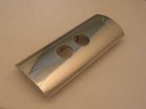 FACE PLATE FOR DOUBLE HALL BUTTON - CHROME, OTIS LOGO W/O UP/DOWN ARROW (CLIP FIXINGS)