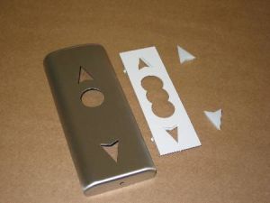 FACE PLATE - INC. HALL LANTERN, BRUSHED S/S, SINGLE UP ARROW