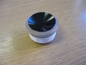PUSH BUTTON - TYPE MCS, SATIN / UNPOLISHED DARK GREY, WHITE ILLUMINATION