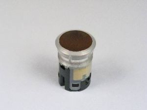 PUSH BUTTON - TYPE CMOS, BRASS, S/S, RED ILLUM.