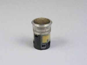 PUSH BUTTON - TYPE CMOS, BRASS, S/S, GREEN ILLUM.