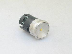 PUSH BUTTON - TYPE MCS, VR, BRUSHED S/S, YELLOW SPOT NONE LED ILLUM.