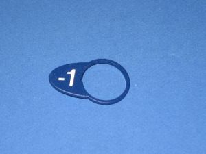 CHICKLET - BLUE WITH WHITE LEGEND (MRK -1 ON L/H), FOR CRESCENDO /MEZZO/ALTO BUTTONS