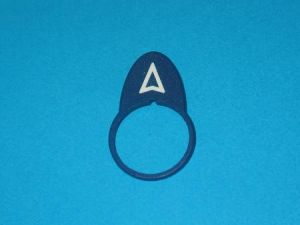 CHICKLET - BLUE WITH WHITE LEGEND (MRK UP ARROW ABOVE), FOR CRESCENDO /MEZZO/ALTO BUTTONS