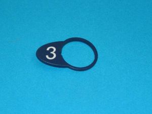 CHICKLET - BLUE WITH WHITE LEGEND (MRK 3 ON L/H), FOR CRESCENDO /MEZZO/ALTO BUTTONS
