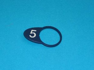 CHICKLET - BLUE WITH WHITE LEGEND (MRK 5 ON L/H), FOR CRESCENDO /MEZZO/ALTO BUTTONS