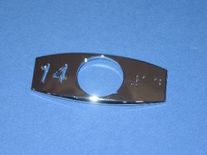 CHICKLET - CHROME, S/S, W/BRAILLE (MRK 14 ON L/H)