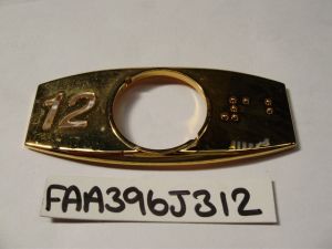 CHICKLET - BRASS, S/S, W/BRAILLE (MRK 12 ON L/H)
