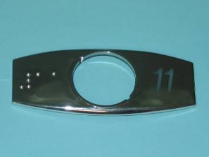 CHICKLET - CHROME, S/S, W/BRAILLE (MRK 11 ON R/H) *SPECIAL