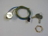 KEYSWITCH - POLISHED CHROME, 24V, KEY TRAPPED, SPRING RETURN, RED LED