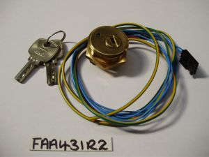 KEY CONTACT,BRASS FINISH W GREEN LED