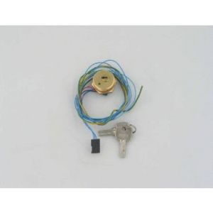 KEY SWITCH ,BRASS FINISH WITH RED LED