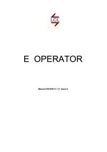 E Operator Manual