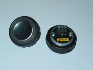 PUSH BUTTON - TYPE LEM, METALIC, BLUE ILLUM. HALO