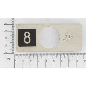 CHICKLET STAINLESS STEEL (VR) WITH BRAILLE 8