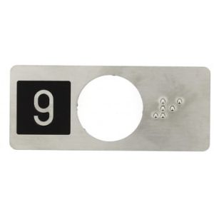 CHICKLET STAINLESS STEEL (VR) WITH BRAILLE 9