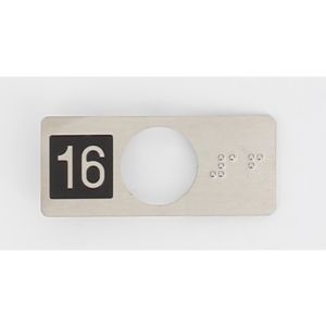 CHICKLET STAINLESS STEEL (VR) WITH BRAILLE 16