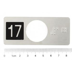 CHICKLET STAINLESS STEEL (VR) WITH BRAILLE 17